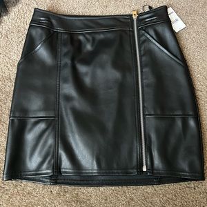 Express Black Leather Skirt!